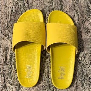 Yellow Slide Sandals